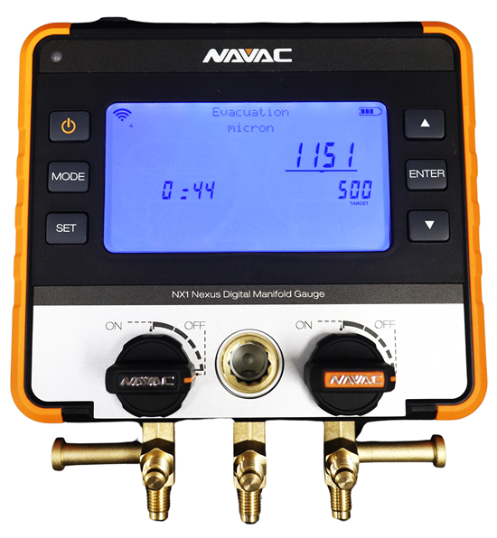 NAVAC Introduces NX1 NEXUS Digital Manifold Gauge | Chiller